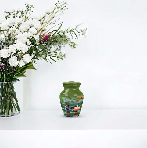 Duck Urn - Cremation Urn Small - Miniature Cremation Urns - Cremation Urns for Adult Ashes Men - Mini Urns for Ashes Single - Urns for Ashes Adult Male (Size - 3inch,4pcs) in Saudi Arabia
