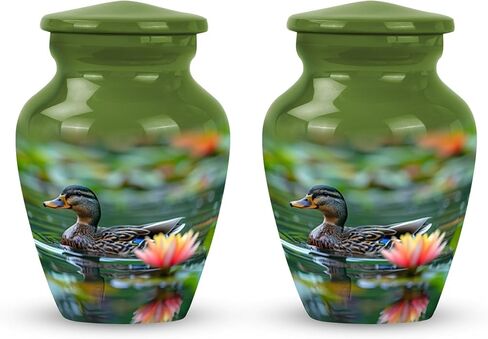 Duck Urn - Cremation Urn Small - Miniature Cremation Urns - Cremation Urns for Adult Ashes Men - Mini Urns for Ashes Single - Urns for Ashes Adult Male (Size - 3inch,4pcs) in Saudi Arabia