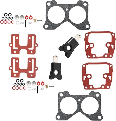GXYWADY Set of 2 Carburetor Repair Kit with Float 390055 392550 398526 434888 435443 439076 18-7046 Replacement for Evinrude Johnson OMC V4 85HP 90HP 100HP 115HP 125HP 140HP-235HP in Saudi Arabia