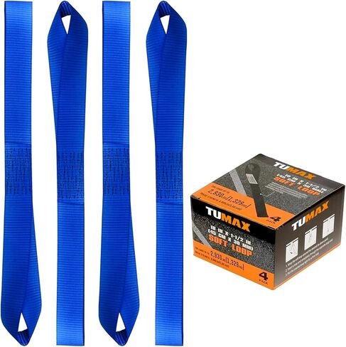 Soft Loop Motorcycle Tie-Down Straps, 1100 lb Load Capacity - 6 Pack 14 inches UV Resistant Tie-Down Loops, Secure Trailering of Bikes, ATV, UTV, Lawn Equipment in Saudi Arabia