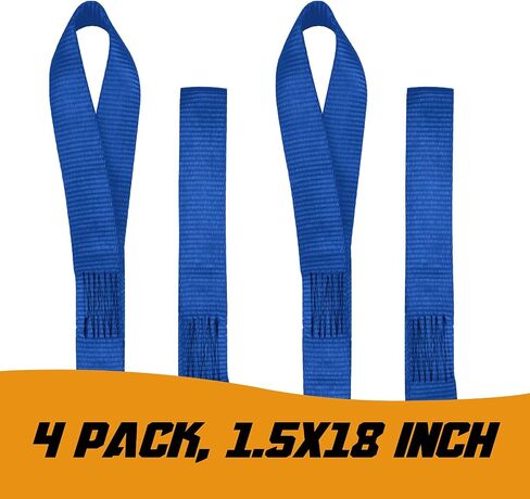 Soft Loop Motorcycle Tie-Down Straps, 1100 lb Load Capacity - 6 Pack 14 inches UV Resistant Tie-Down Loops, Secure Trailering of Bikes, ATV, UTV, Lawn Equipment in Saudi Arabia