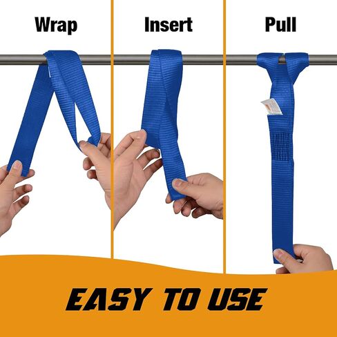 Soft Loop Motorcycle Tie-Down Straps, 1100 lb Load Capacity - 6 Pack 14 inches UV Resistant Tie-Down Loops, Secure Trailering of Bikes, ATV, UTV, Lawn Equipment in Saudi Arabia