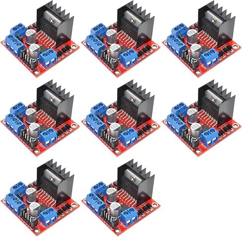 WWZMDiB 2 قطعة L298N وحدة تحكم في محرك المحرك تيار مستمر مزدوج H وحدة الجسر لمحرك Arduino Raspberry Pi Stepper Motor (2) in Kuwait