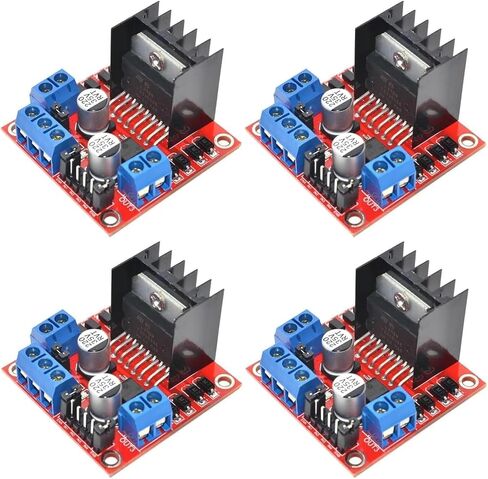 WWZMDiB 2 قطعة L298N وحدة تحكم في محرك المحرك تيار مستمر مزدوج H وحدة الجسر لمحرك Arduino Raspberry Pi Stepper Motor (2) in Kuwait