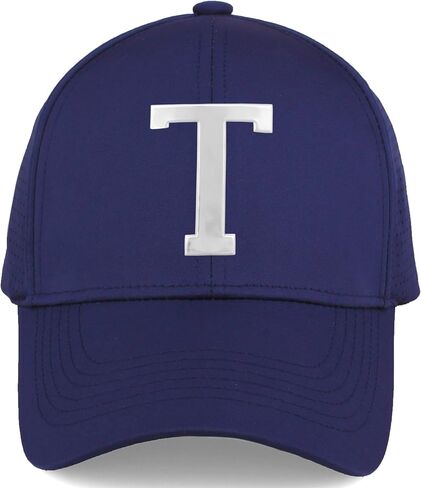 Daxton Performance Cool Tech Baseball Hat Alphabet Initial with Silver Letters in Saudi Arabia