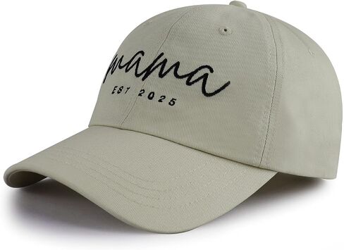 Mama EST 2025 Hats for Women, Adjustable Embroidered New Mom Baseball Cap in Saudi Arabia
