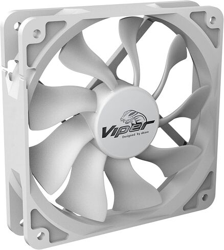 Akasa 140mm Viper R Fan, PWM Case Fan, HDB Long Lifespan Bearing, Anti-Vibration Rubber Mounts Included, High Airflow S-Flow Fan for Heatsink, CPU Cooling and Ventilation, AK-FN073 in Saudi Arabia