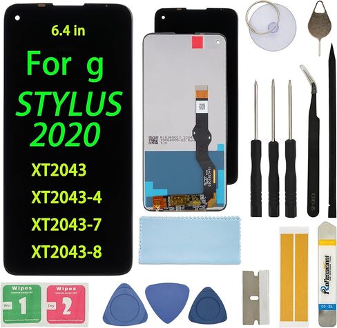 Screen Replacement for Motorola Moto G Stylus 2020 XT2043 XT2043-4 XT2043-7 XT2043-8 6.4" G8 Stylus Assembly LCD Display Touch Screen Digitizer with Frame in Kuwait