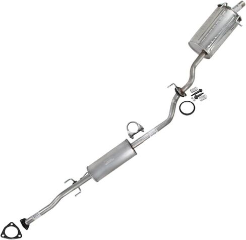 Northeastern Exhaust | Stainless Steel Exhaust Resonator Pipe & Muffler Exhaust Kit Compatible for 2010-2011 Honda CR-V 2.4L | Japan Built | Free Gaskets, Clamp, and Spring Bolt kit Included in Saudi Arabia