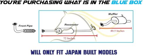 Northeastern Exhaust | Stainless Steel Exhaust Resonator Pipe & Muffler Exhaust Kit Compatible for 2010-2011 Honda CR-V 2.4L | Japan Built | Free Gaskets, Clamp, and Spring Bolt kit Included in Saudi Arabia