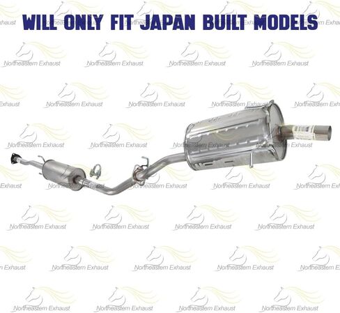 Northeastern Exhaust | Stainless Steel Exhaust Resonator Pipe & Muffler Exhaust Kit Compatible for 2010-2011 Honda CR-V 2.4L | Japan Built | Free Gaskets, Clamp, and Spring Bolt kit Included in Saudi Arabia