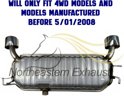 العادم الشمالي الشرقي | كاتم الصوت الخلفي من الفولاذ المقاوم للصدأ متوافق مع Hyundai Tucson 2005-2008 2.7L | وشملت حشيات حرة ومشبك | جزء استبدال السيارات in Saudi Arabia