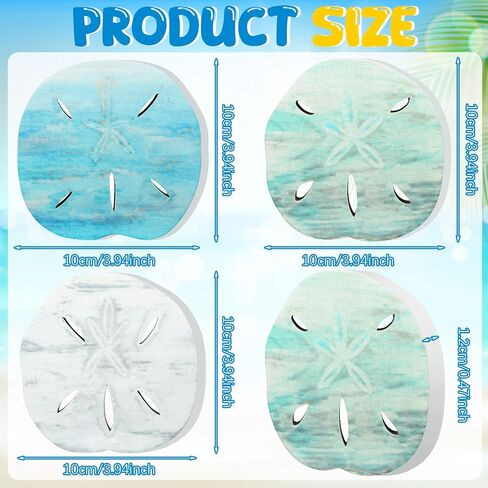 Qunclay 3 Pcs Wooden Sand Dollars Table Decor Sand Dollar Beach Room Decor Coastal Wall Centerpieces Farmhouse Decoration for Home Office Bedroom Table Shelf Desk in Saudi Arabia