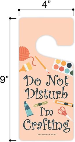 Honey Dew Gifts, Go Away My Alone Time is for Everyone's Safety, Door Hangers, Door Knob Hanger, Front Door Hanger, Funny Door Sign Hanger, Bedroom Door Decor, 4 inch by 9 inch, HDG-1642 in Kuwait
