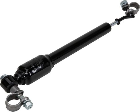 Black Steering Stabilizer for Hot Rods, Street Rods, Reduces Vibrations & Bump Steer, Enhances Comfort, Easy Installation with 7/8" ID Clamps, Ideal for Straight Axle, Manual Steering in Saudi Arabia
