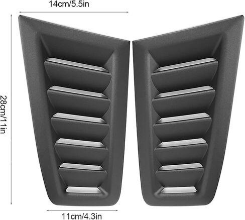 2PCS ABS Bonnet Air Vents محرك أدوات التهوية محرك محرك لروبية MK2 - أسود غير لامع in Kuwait