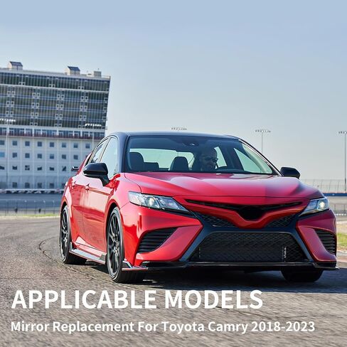 استبدال المرآة الجانبية للركاب لـ Toyota Camry 2018 2019 2020 2021 2022 2023 - زجاج المرآة الخلفية ، زجاج الجانب الأيمن مع بقعة مدفوعة ومكفوفة بالطاقة in Saudi Arabia