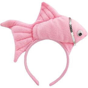 Unisex Cartoon Headband Stuffed Fish Shape Hair Hoop Plush Party Headpiece Hairband Party Cosplay Costume Props in Kuwait