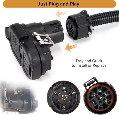 4/7 Pin Trailer Towing Harness Connector, 40974 Trailer Brake Wiring Harness 4/7 Plug Connector with Bracket Compatible with Ford F-150, F-250, F-350, Tacoma, Dodge Durango, GMC in Saudi Arabia
