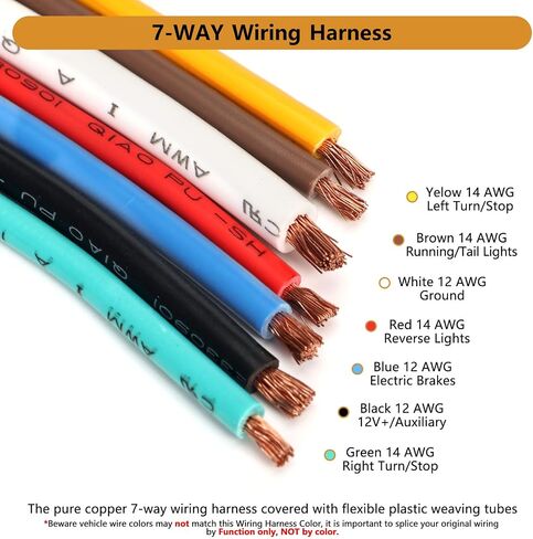 4/7 Pin Trailer Towing Harness Connector, 40974 Trailer Brake Wiring Harness 4/7 Plug Connector with Bracket Compatible with Ford F-150, F-250, F-350, Tacoma, Dodge Durango, GMC in Saudi Arabia