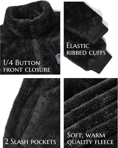 Beotyshow Mens Aztec Fleece Jackets Fuzzy Sherpa Pullover Sweatshirts Winter Coats Western Vintage Sweaters with Pocket in Kuwait