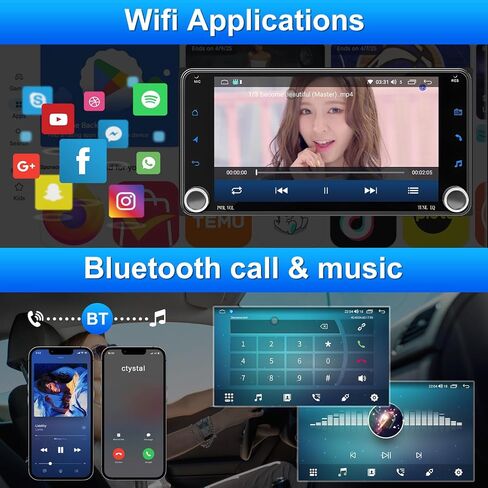 9" Android 13 Double Din Car Stereo w/Wireless Carplay Android Auto for Ford Transit Connect 2014-2018 IPS Car Audio Receiver w/WiFi GPS Bluetooth AHD Backup Camera Mic,SWC/AV in/FM/AM Radio Receiver in Saudi Arabia