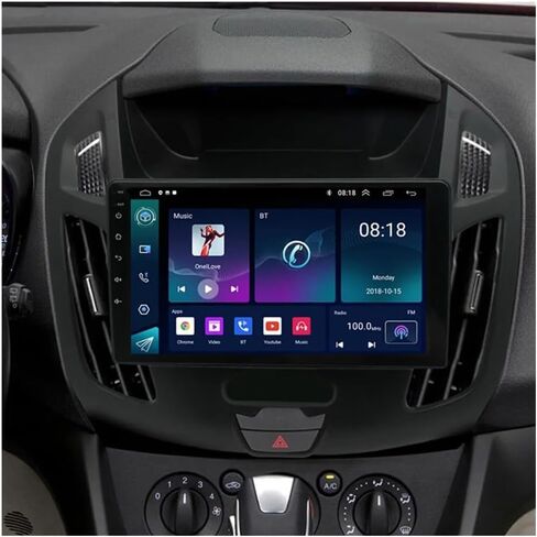 9" Android 13 Double Din Car Stereo w/Wireless Carplay Android Auto for Ford Transit Connect 2014-2018 IPS Car Audio Receiver w/WiFi GPS Bluetooth AHD Backup Camera Mic,SWC/AV in/FM/AM Radio Receiver in Saudi Arabia