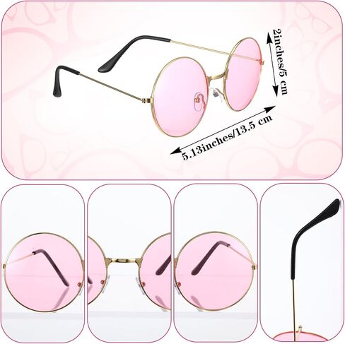 5PCS Hippie Costume Set, 60s70s Retro Hippie Glasses Peace Sign Earrings and Sunflower Necklace Hair Band, Women Hippie hippie Accessories for Groovy Party Halloween Cosplay in Saudi Arabia