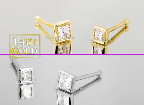 22G 14K GOLD BONE-ENDENG STASE STUD OTER in Kuwait