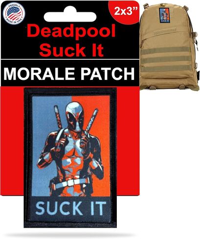 Deadpool تمتص It الروح المعنوية | تصحيح الروح المعنوية مضحك من Redheheadtshirts | خرق وحلقات Deadpool بقع لحامل اللوحة الخاص بك ، والعتاد التكتيكي ، أو القبعة أو السترة in Saudi Arabia