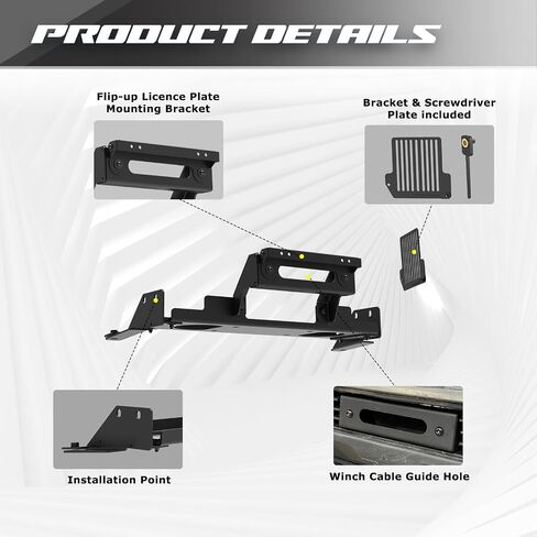 Autowiki Front Winch Mount Bracket for 2020-2024 Chevy Silverado 2500/3500/2500 HD/3500 HD ، لوحة رافعة خفية أمامية لـ 20-24 Silverado 2500 3500 in Saudi Arabia