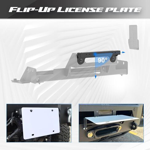 Autowiki Front Winch Mount Bracket for 2020-2024 Chevy Silverado 2500/3500/2500 HD/3500 HD ، لوحة رافعة خفية أمامية لـ 20-24 Silverado 2500 3500 in Saudi Arabia