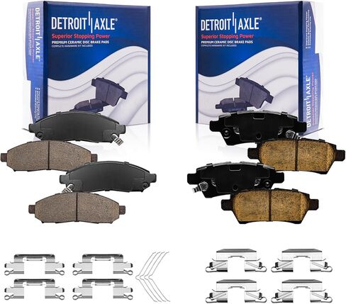 Detroit Axle - Brake Pads for 2005-2012 Nissan Pathfinder, 4 Front & Rear Ceramic Brake Pads Replacement in Saudi Arabia