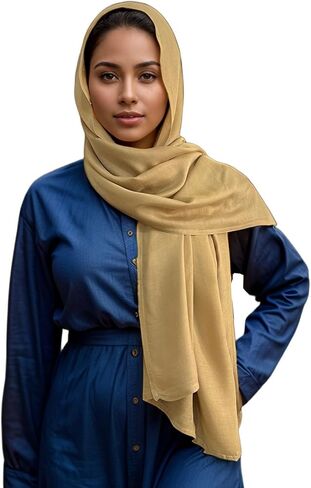 Viscose Cotton Hijab وشاح للنساء اليومي ، ولفائف شال شال خفيفة الوزن لملحقات Abaya in Kuwait