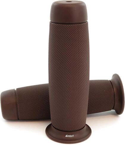 Rebel Motorcycle Grips - Cafe Brown - 7/8 "Bars - Cafe Racer Bobber Tracker Chopper in Saudi Arabia