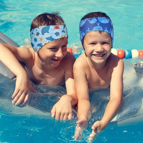 4 Pieces Swimming Headband Swimming Ear Band Adjustable Swim Headband Keeping Water Out Ear Protection Headband for Kids Adults Surfing Bathing Kayaking (Delicate Style) in Saudi Arabia