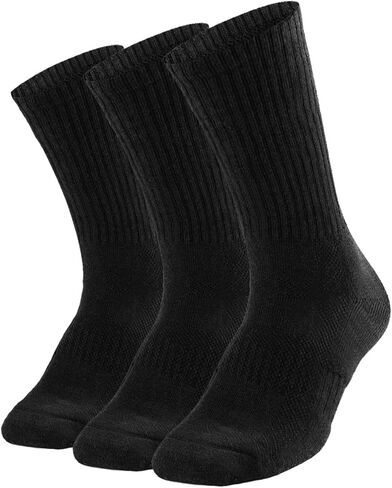 SOX TOWN Unisex Cushioned Crew Training Athletic Socks Men & Women with Combed Cotton Moisture Wicking Breathable Performance in Kuwait