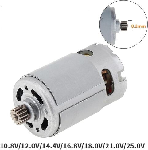 RS550 14 Teeth DC Motor 10.8-25V 100W High Torque Micro Motor for Electric Screwdriver and Drill - Waterproof Brush Commutation (Voltage-14.4V-14-Teeth) in Saudi Arabia