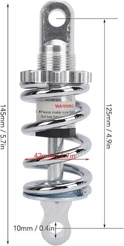 Tissting 2 PCS دراجة نارية امتصاص الصدمات الخلفي 125 مم 750 رطل 10 ملم ثقب التخميد قابلة للتعديل صدمة الربيع قابلة للتعديل ل 499cc الدراجة الكهربائية ATV go kart scooter in Saudi Arabia