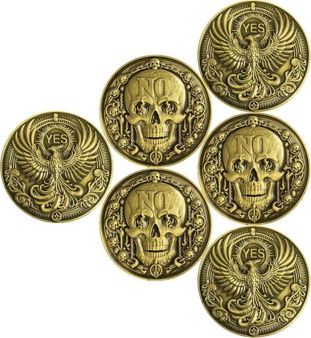 Phoenix & Skull Decision Coin - Dual-Sided Motivational YES/NO Flip Coin in Saudi Arabia
