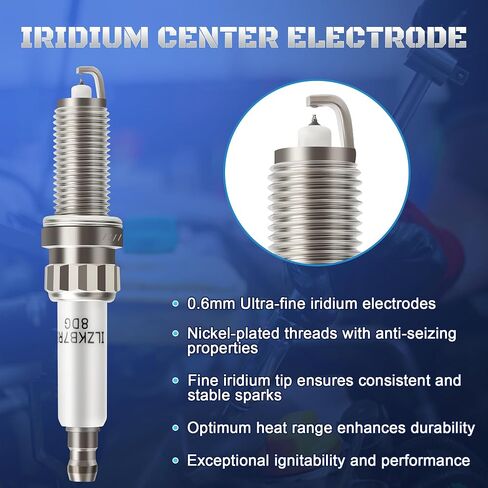 Iridium Platinum Spark Plugs 4 Pack متوافق مع Mini Cooper 2007 2008 2008 2010 2012 2012 2014 2015 ، Mini Cooper Countryman Paceman 2011-2016 L4 1.6L يحل محل ILZKBR7B8G ، ILZKBR7B8DG in Saudi Arabia