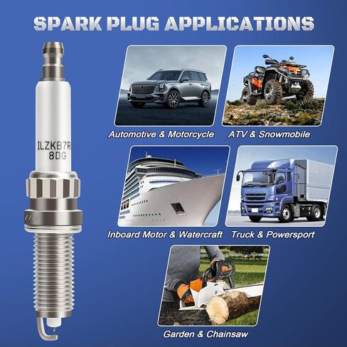 Iridium Platinum Spark Plugs 4 Pack متوافق مع Mini Cooper 2007 2008 2008 2010 2012 2012 2014 2015 ، Mini Cooper Countryman Paceman 2011-2016 L4 1.6L يحل محل ILZKBR7B8G ، ILZKBR7B8DG in Saudi Arabia