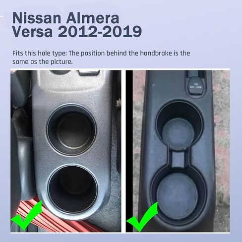 صندوق تخزين ذراع yjywzh للركوب لنيسان Almera Versa 2012-2019 مربع مسند وحدة التحكم في مركز CANER Double مع 6 منافذ USB وملحقات السيارة الداخلية للسيارة (الخيط الأسود) in Kuwait