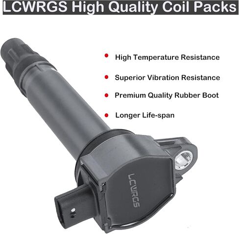 Set of 4 Ignition Coil Pack Iridium Spark Plugs Fits for 2007 2008 2009 2010 2011 2012 2013 2014 2015 2016 Jeep Patriot Compass MK Dodge Avenger Caliber Journey Chrysler Sebring 200 2.4 2.0 L4 in Kuwait