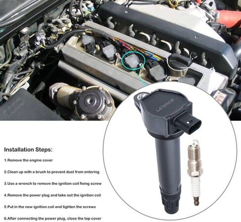Set of 4 Ignition Coil Pack Iridium Spark Plugs Fits for 2007 2008 2009 2010 2011 2012 2013 2014 2015 2016 Jeep Patriot Compass MK Dodge Avenger Caliber Journey Chrysler Sebring 200 2.4 2.0 L4 in Kuwait