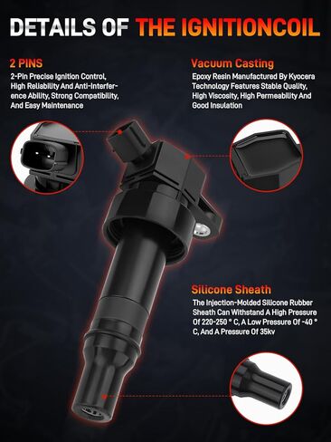 4PCS UF652 Ignition Coils & 93815 Double Iridium Spark Plug Compatible with Hyundai Accent Veloster 2012-2020, Kia Rio Soul 2012-2019 Replace# 273012B100 C1803 5C1860 GN10634 in Kuwait