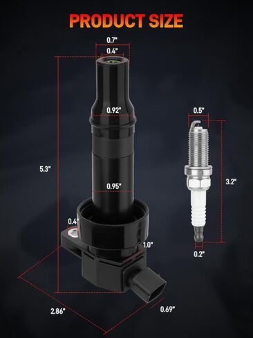 4PCS UF652 Ignition Coils & 93815 Double Iridium Spark Plug Compatible with Hyundai Accent Veloster 2012-2020, Kia Rio Soul 2012-2019 Replace# 273012B100 C1803 5C1860 GN10634 in Kuwait