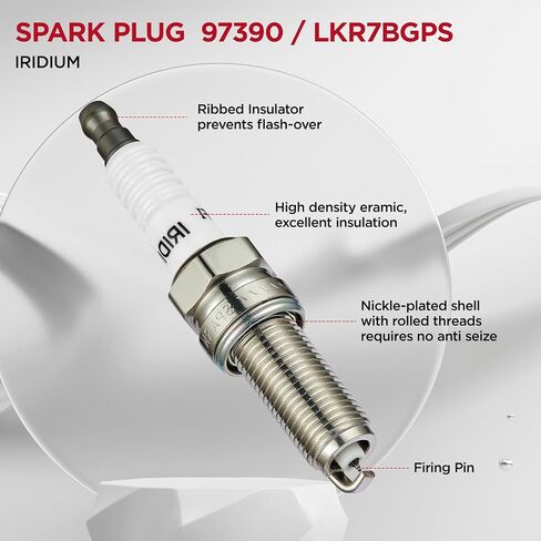 مجموعة من 4 اشتعال حزمة لفائف الاشتعال UF602 و Iridium Spark Plugs 97390 متوافقة مع Honda 08-12 Accord 10-14 CR-V 12-15 Civic 12-15 Crosstour 13-15 Acura ILX يحل C1662 5C1719 30520-R40-007 in Saudi Arabia
