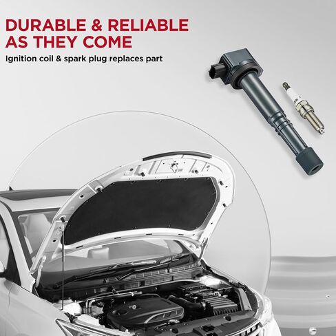 مجموعة من 4 اشتعال حزمة لفائف الاشتعال UF602 و Iridium Spark Plugs 97390 متوافقة مع Honda 08-12 Accord 10-14 CR-V 12-15 Civic 12-15 Crosstour 13-15 Acura ILX يحل C1662 5C1719 30520-R40-007 in Saudi Arabia