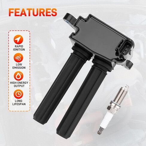 UF504 مجموعة من 8 اشتعال Coil Pack 16 Iridium Spark Place متوافق مع Dodge Ram Jeep Jeep Chrysler - Challenger Charger Durango Ram 1500 2500 3500 Grand Cherokee Aspen 5.7L V8 استبدال# C1526 56029129AA in Kuwait